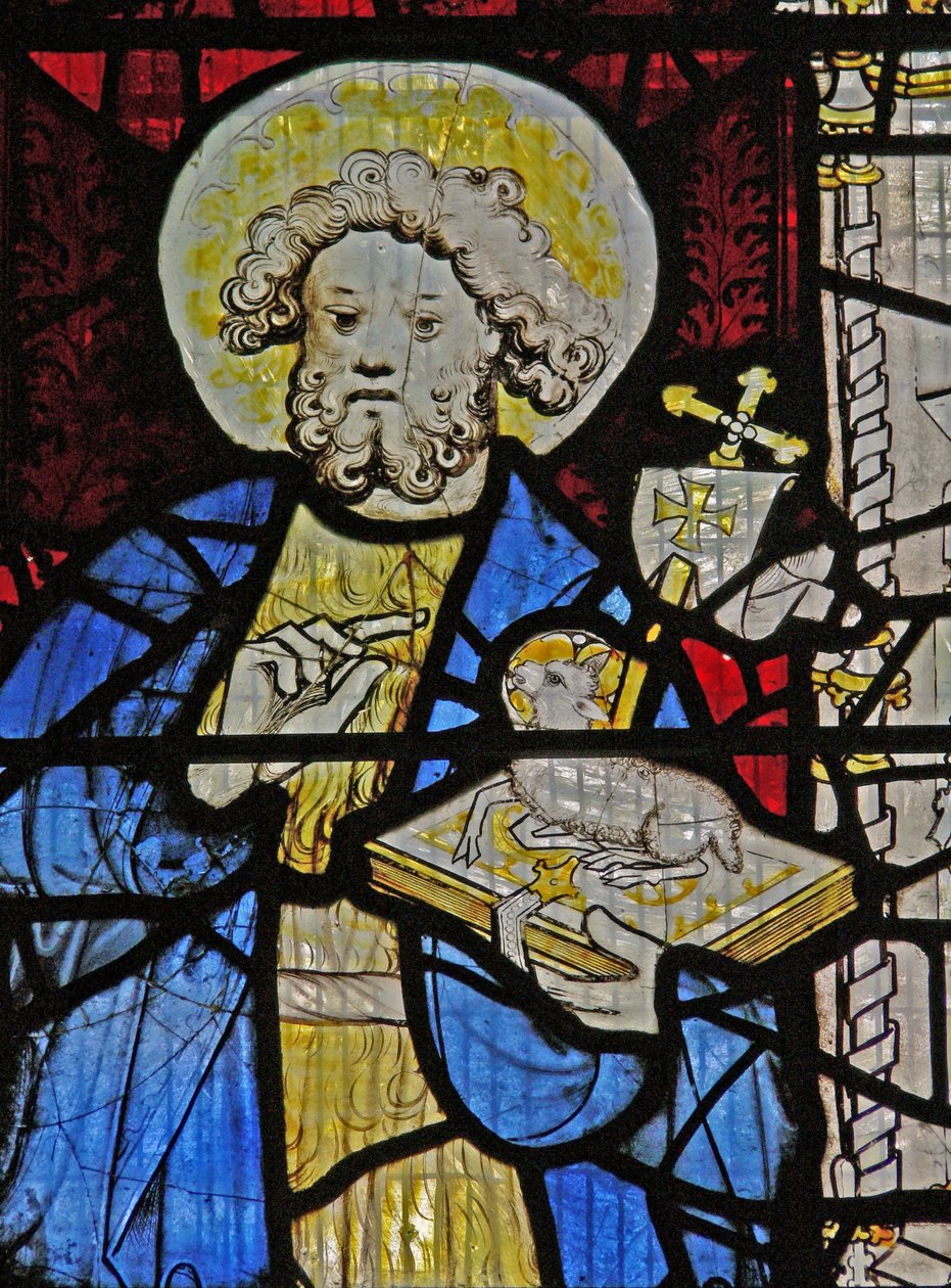 Window Ew forestillende Johannes Døberen af English School