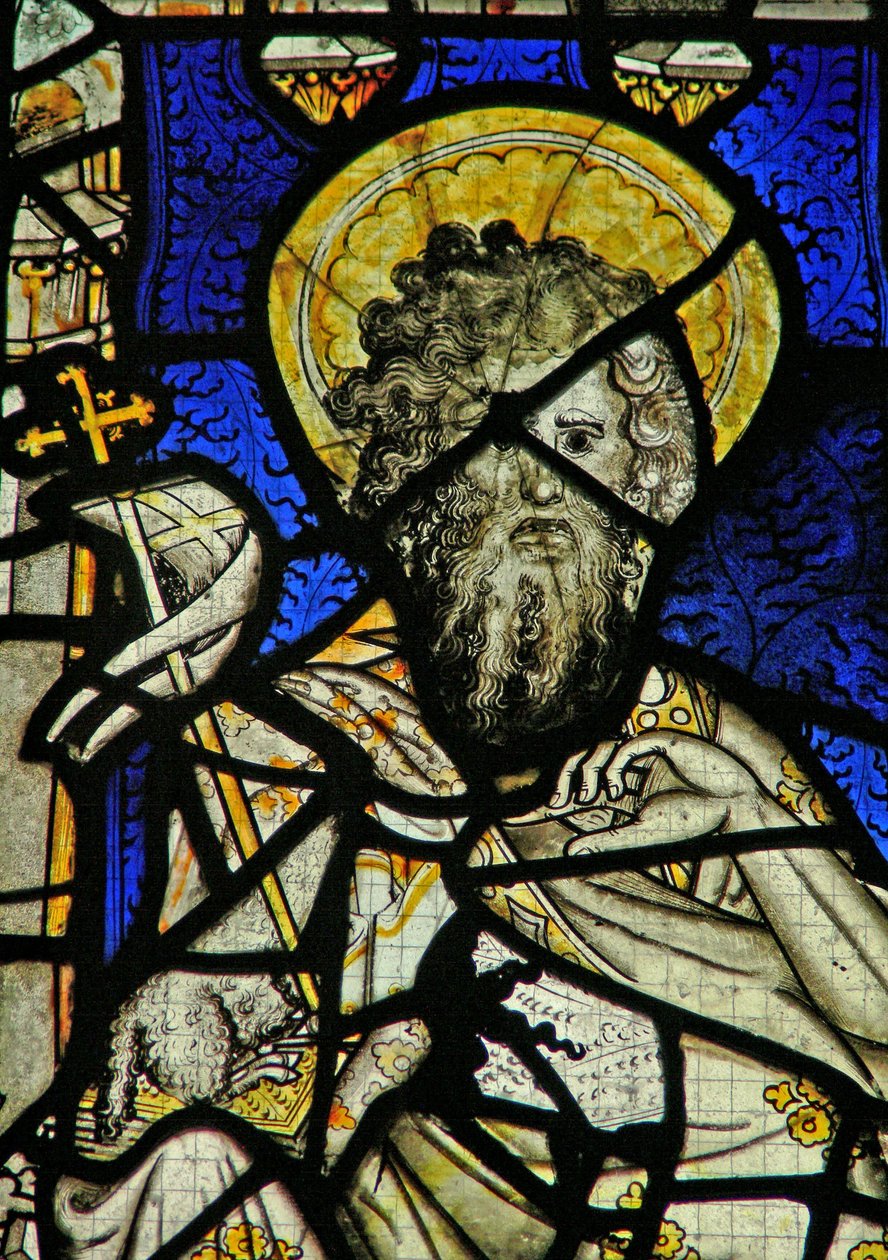 Window Ew forestillende Johannes Døberen af English School