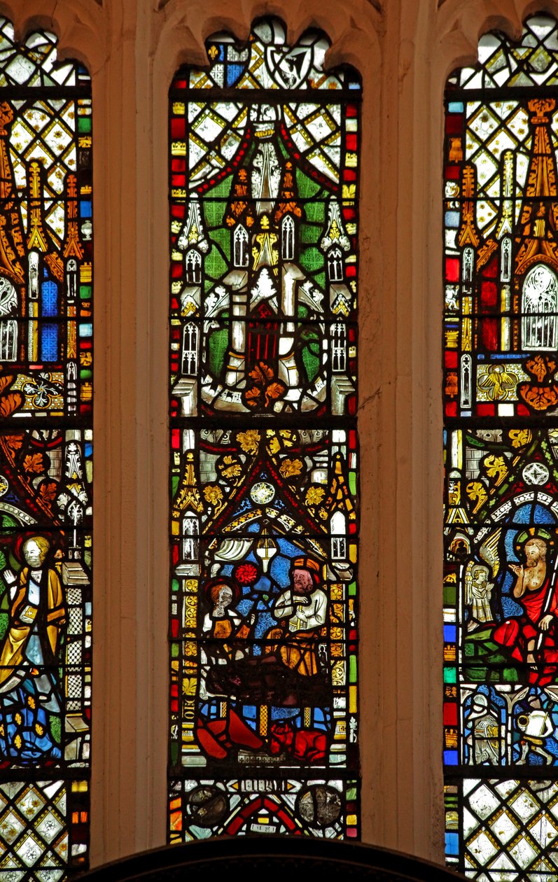 Window Ew, der skildrer fødselaren af English School