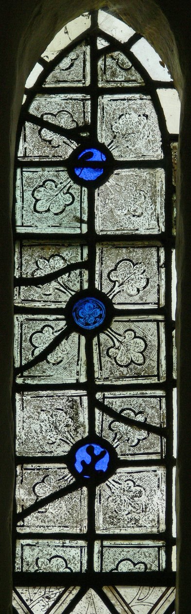 Vindue N4, der viser grisaille af English School