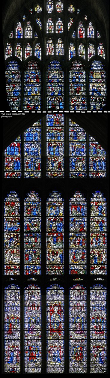 Vindue w15, der viser St Cuthbert-vinduet af English School