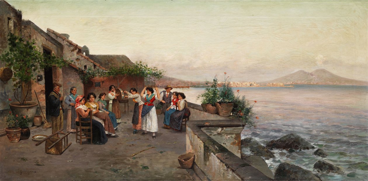 Tarantella-Tanz i Napoli. af Enrico Forlenza
