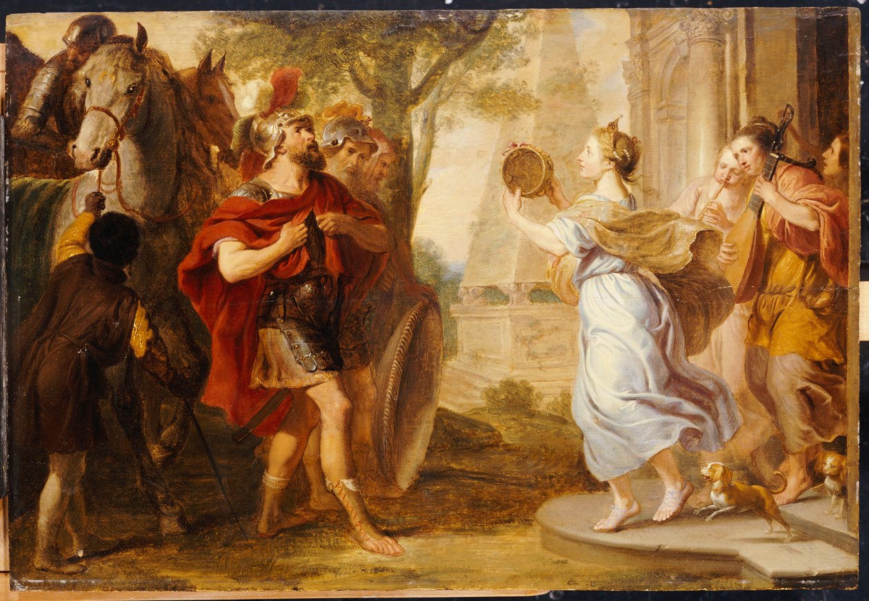 Jepthah hilst af sin Datter af Erasmus Quellinus