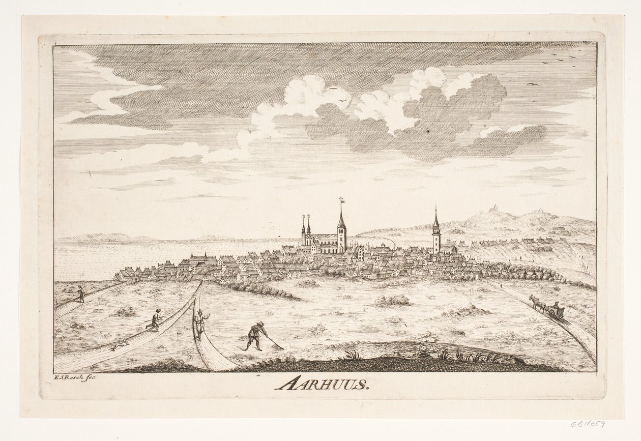 Prospekt af Århus af Erasmus Sigismund Resch