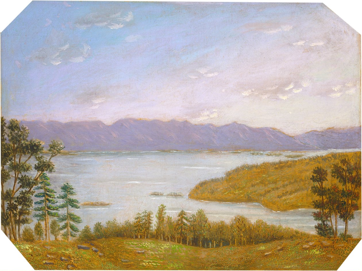 Leverett Pond af Erastus Salisbury Field