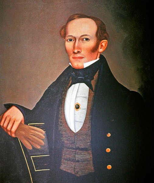 Mr. Pearce, ca. 1835 (olie om bord) af Erastus Salisbury Field