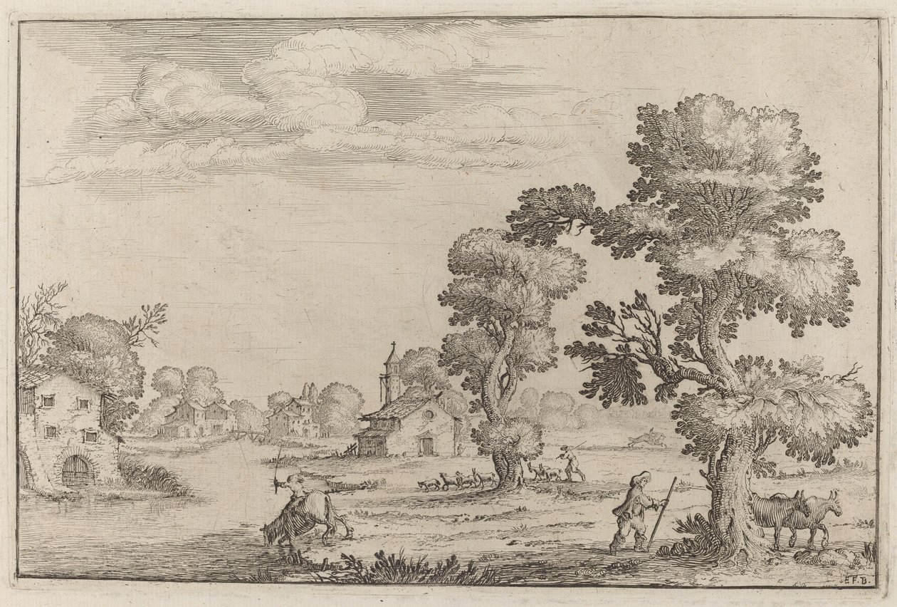 Lakeside Village med hyrde af Ercole Bazicaluva
