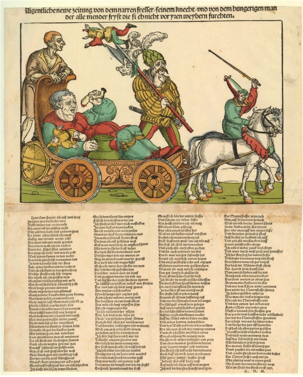 Aigentliche newe zeitung von dem Narren fresser af Erhard Schon
