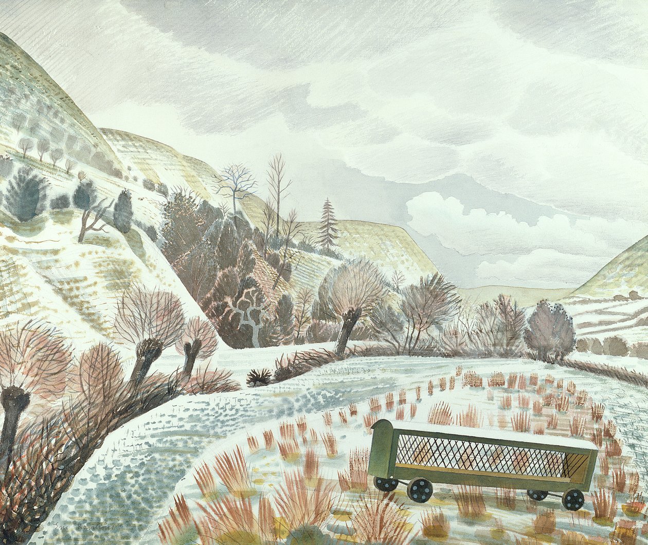 Nytårs sne, 1935 af Eric Ravilious