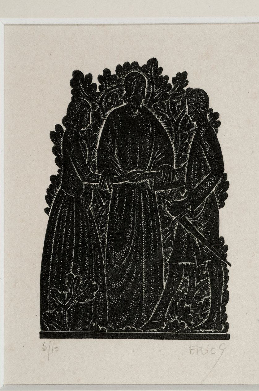 Ægteskabet (træsnit) af Eric Gill