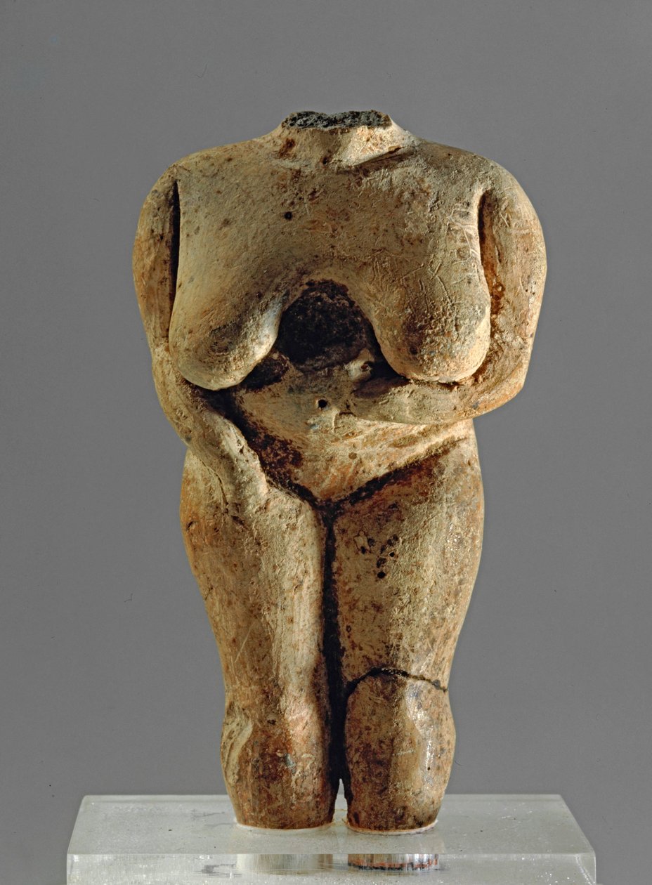 Hovedløs kvindefigur, 3400-3000 f.Kr. (terrakotta) af Erich Lessing