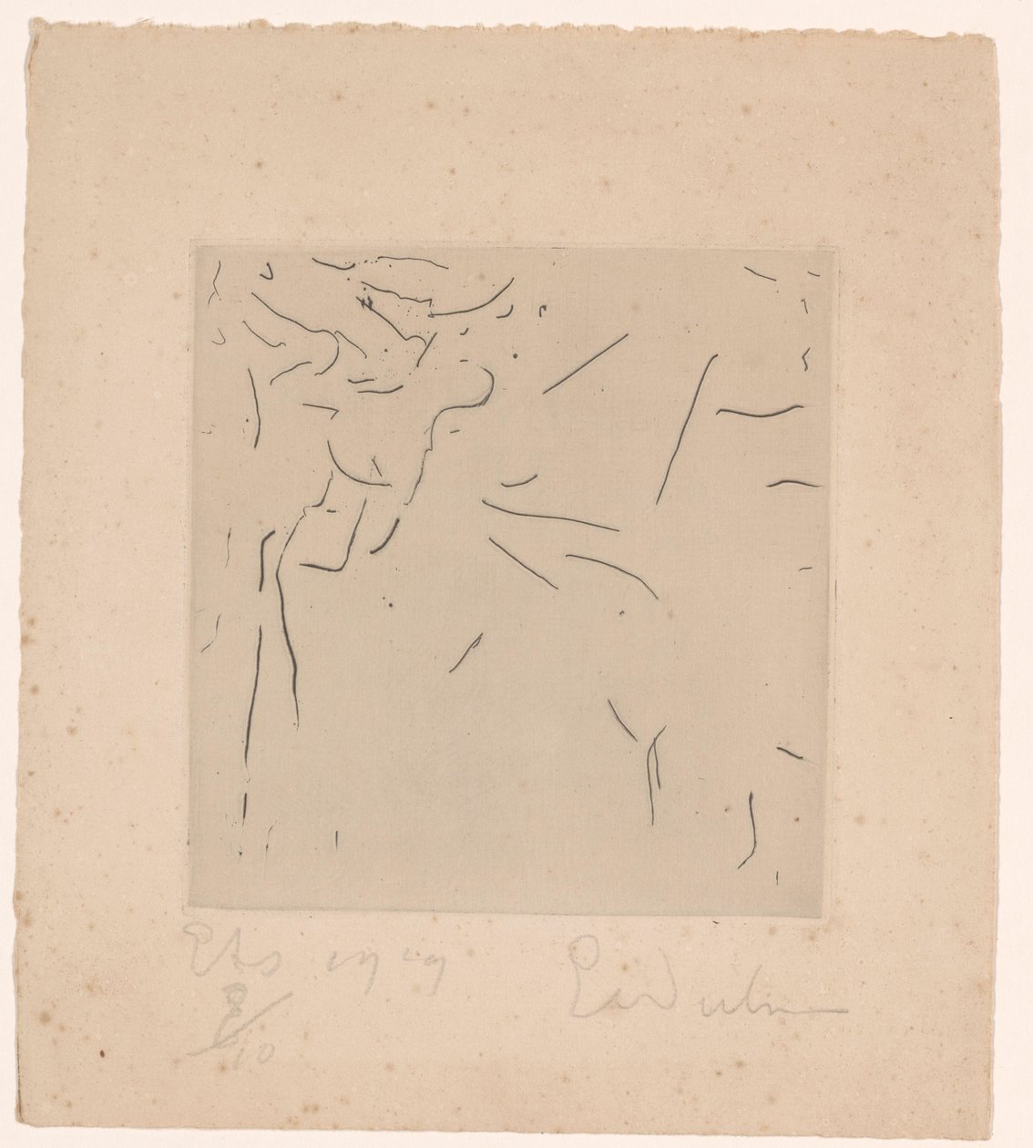Abstrakt komposition af Erich Wichmann (signed by artist)