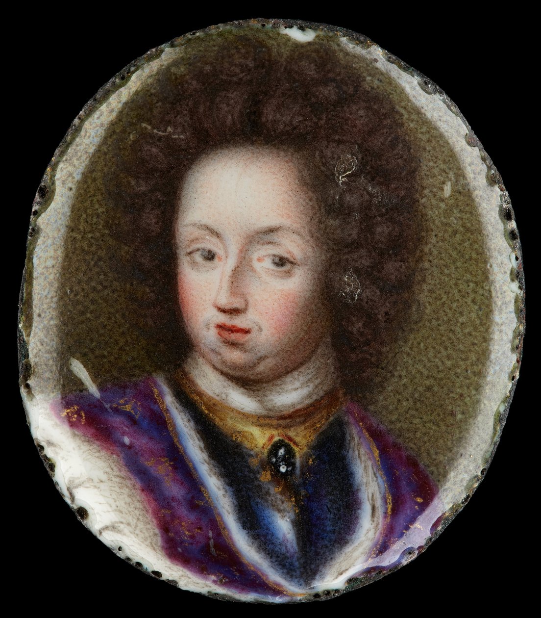 Miniatureportræt af Karl XI, konge af Sverige 1660-1697 af Erik Utterhielm