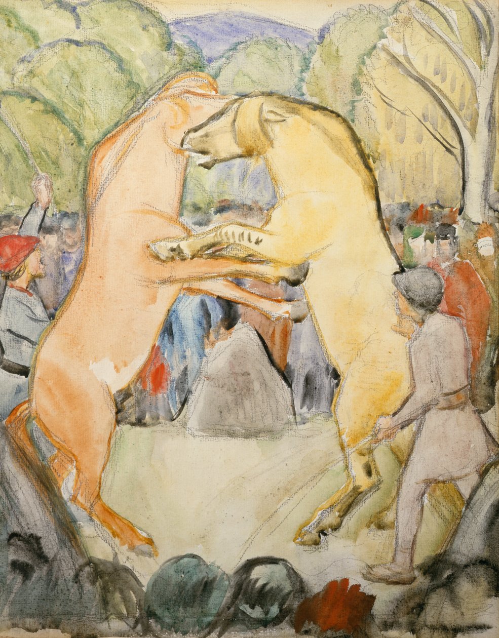 Hestekamp af Erik Theodor Werenskiold