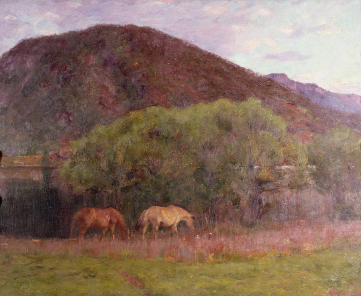 Summer Evening at Kviteseid, 1893 af Erik Theodor Werenskiold