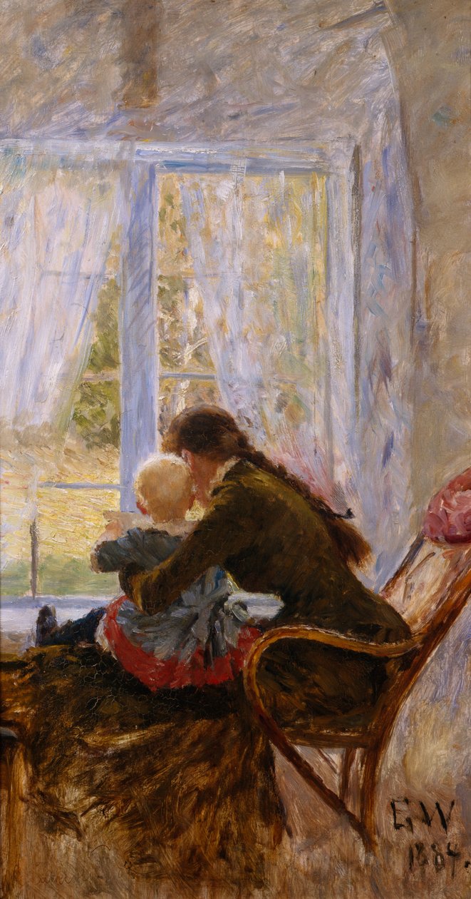 Dig og Bebe af Erik Theodor Werenskiold