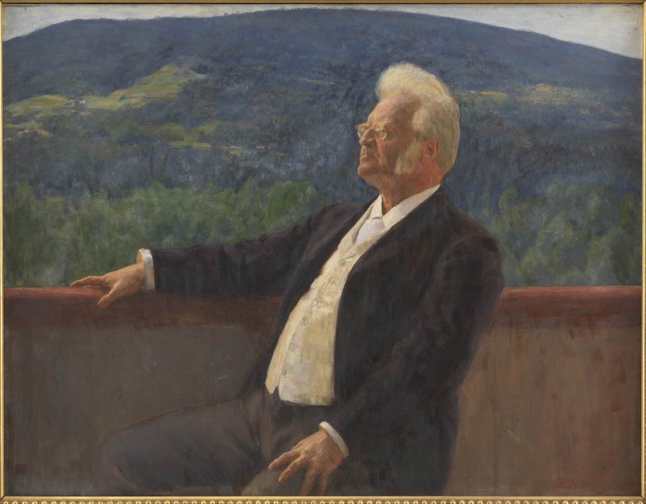 Portræt af Bjørnstjerne Bjørnson af Erik Theodor Werenskiold