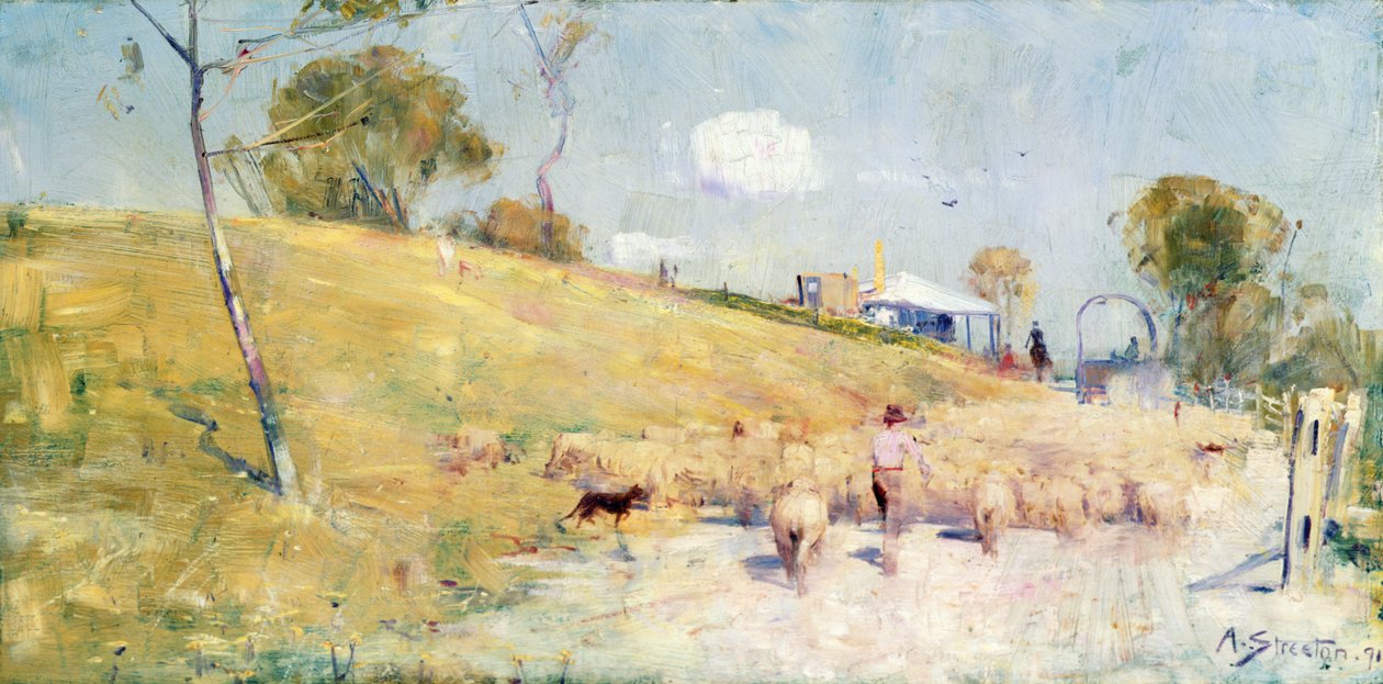 Summer Droving, Australien af Arthur Streeton
