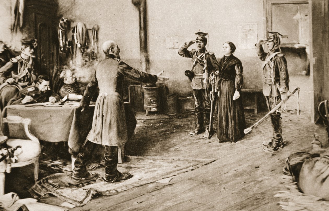 Juliette Dodu benådes for sin store tapperhed af prins Frederick Charles af Preussen i 1870, fra 