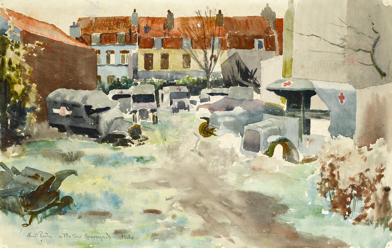 Bilernes kirkegård, Malo, ca.1919 af Ernest Procter