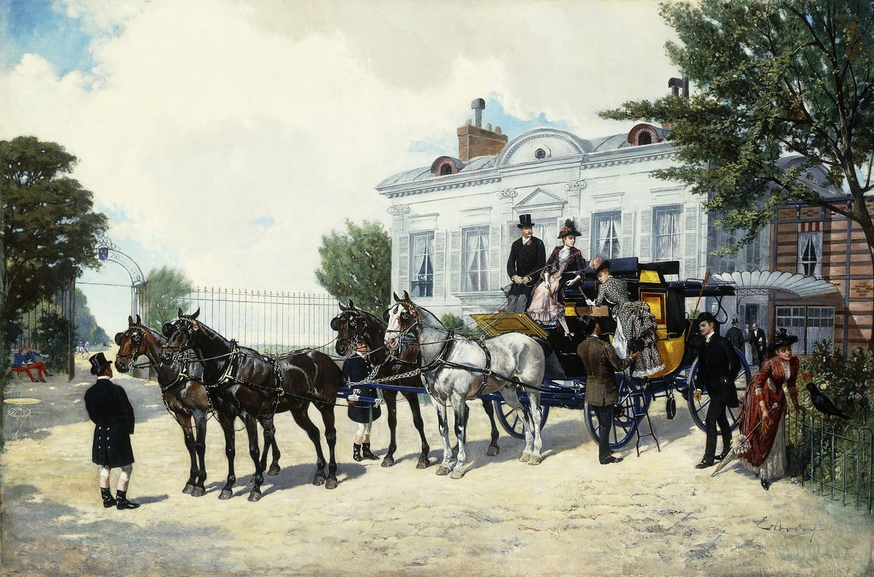 Hackney-vognen; Le Fiacre, af Ernest Alexandre Bodoy