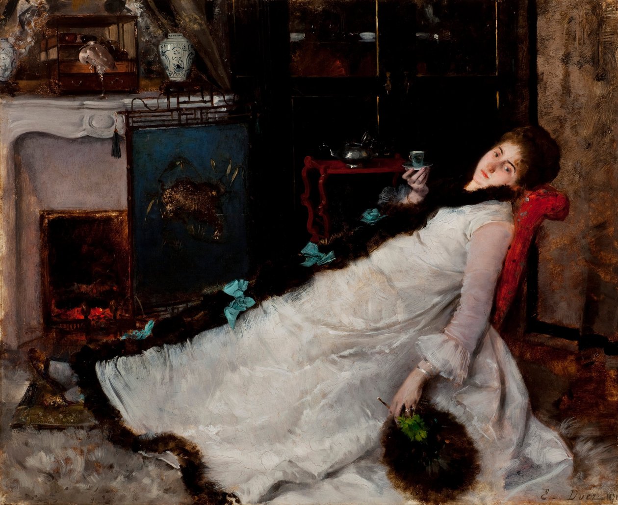 Brasiliansk portugisisk: Em Repouso Resting af Ernest Ange Duez