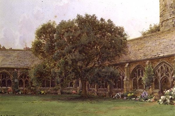 The Cloister, New College, Oxford af Ernest Arthur Rowe