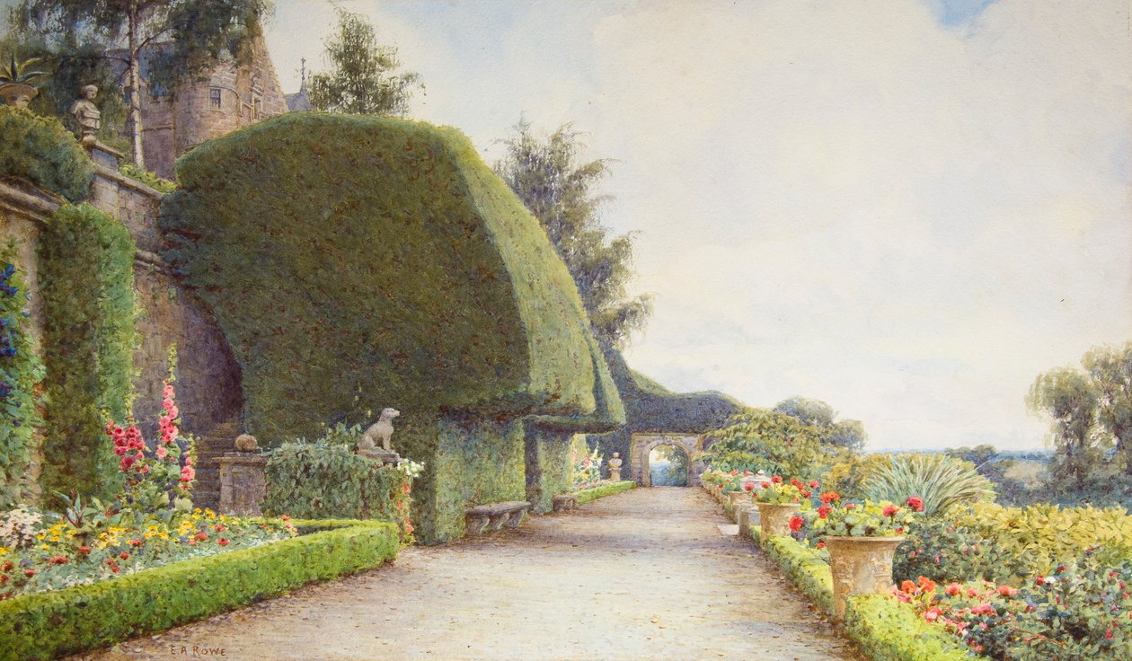 The Terrace, Drummond Castle, Perthshire af Ernest Arthur Rowe