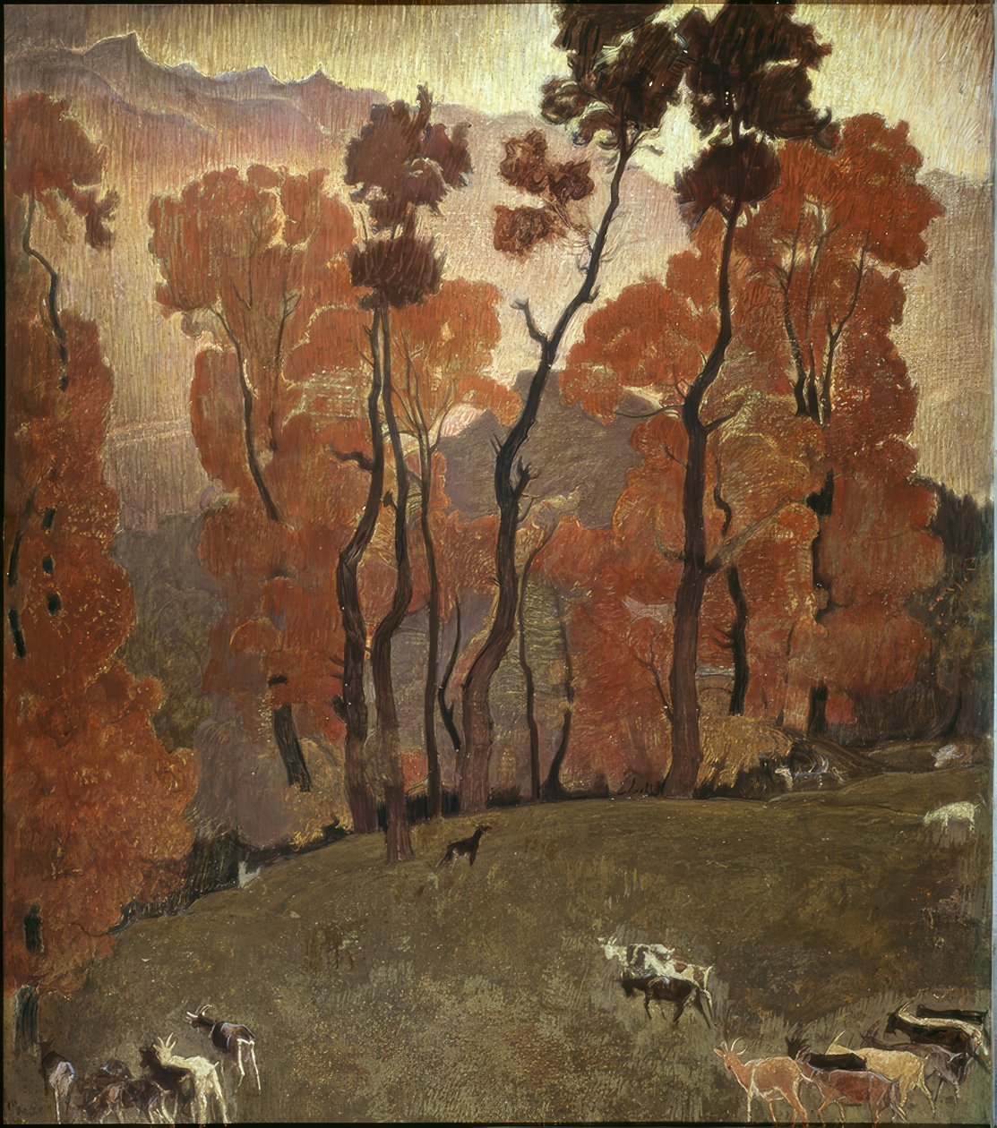 Valais landskab af Ernest Bieler