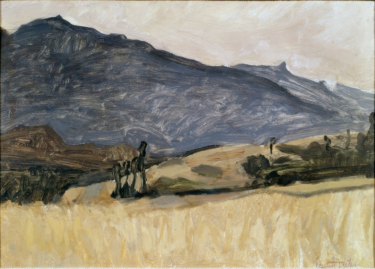 Valais landskab af Ernest Bieler