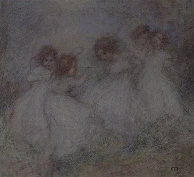 Fem små piger af Ernest Charles de Belle