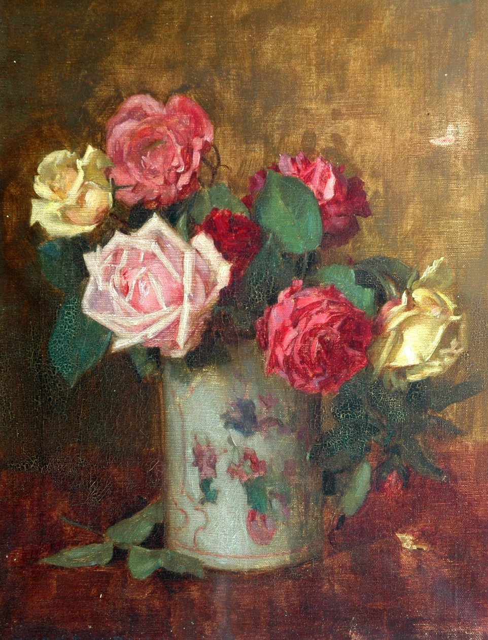 Roser (olie på lærred) af Ernest Higgins Rigg