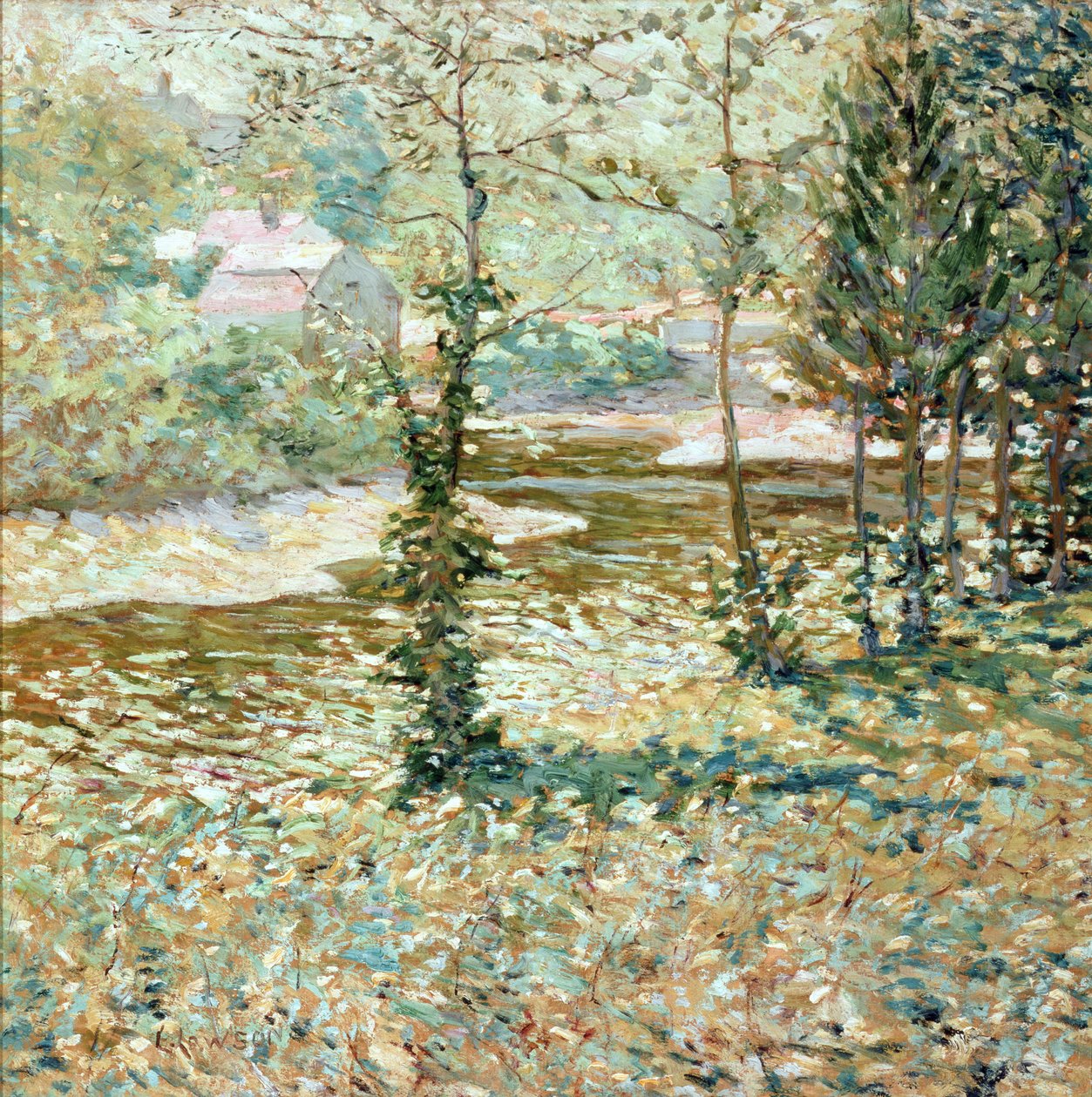 Country Scene, Vinter, 1910 af Ernest Lawson