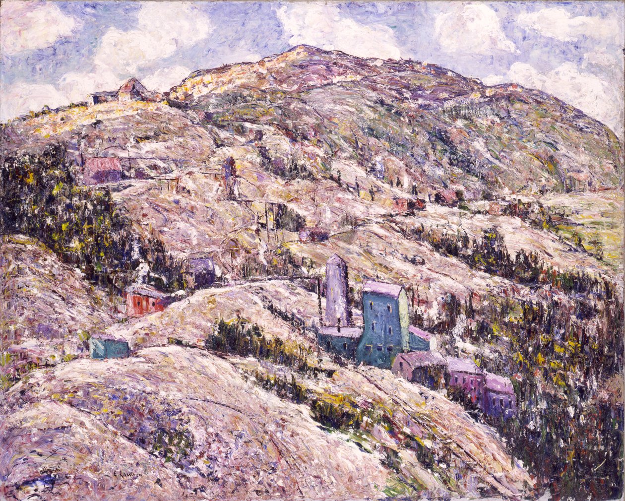 Guldminedrift, Cripple Creek af Ernest Lawson