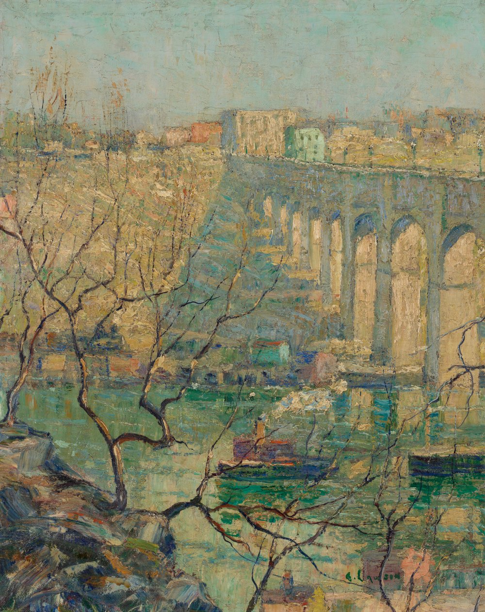 Udsigt over broen af Ernest Lawson