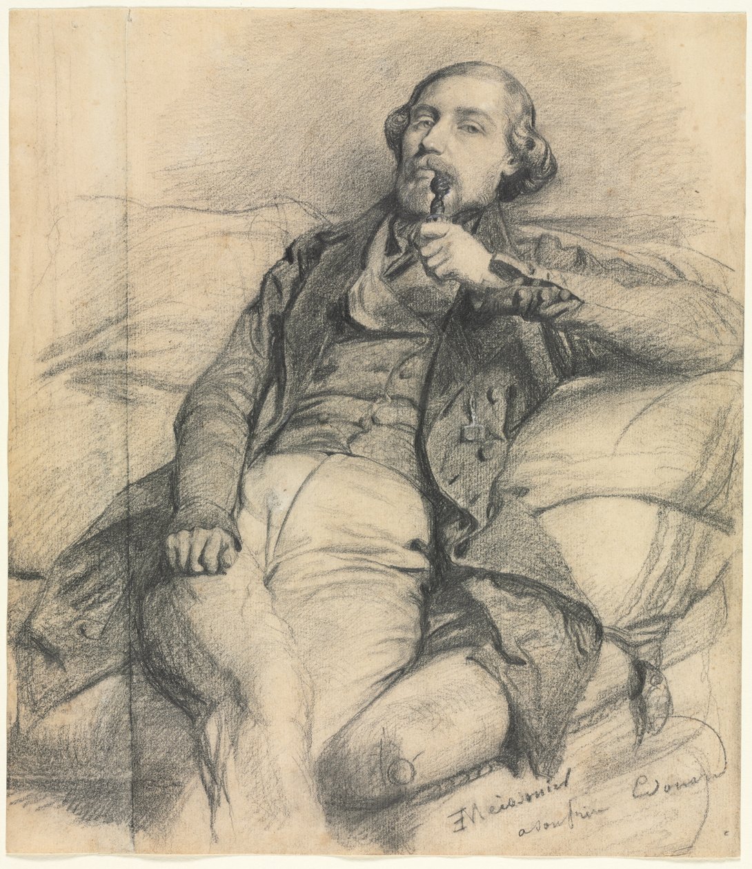 Mand, der ryger, 1800-tallet. af Jean Louis Ernest Meissonier