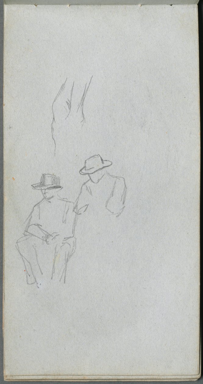 Skitsebog, side 32: Studie af figurer. af Jean Louis Ernest Meissonier