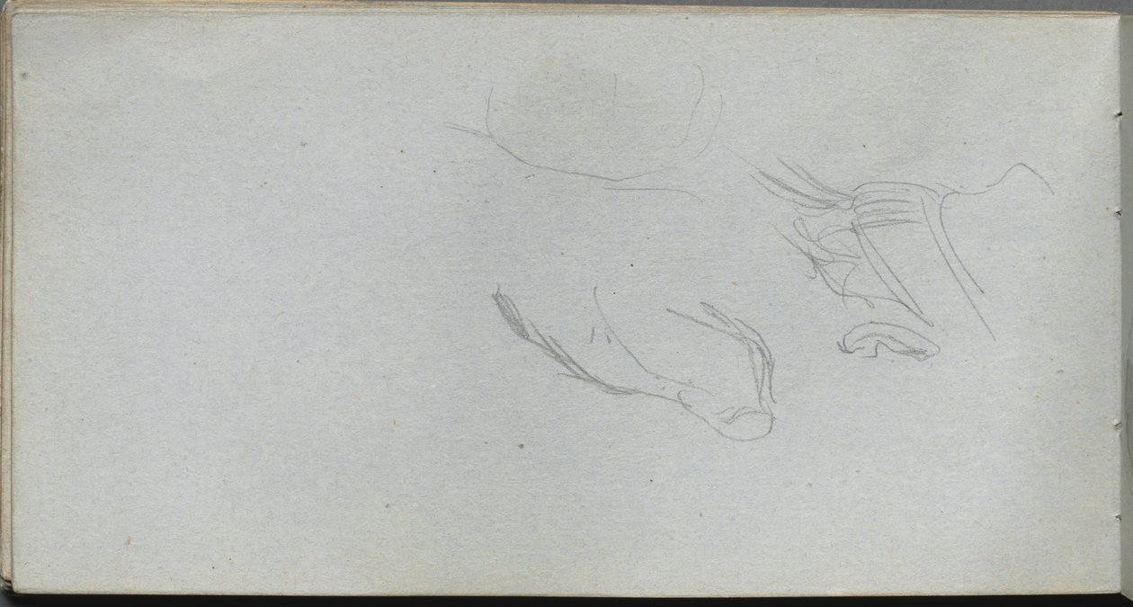 Skitsebog, side 72: Figurstudie. af Jean Louis Ernest Meissonier
