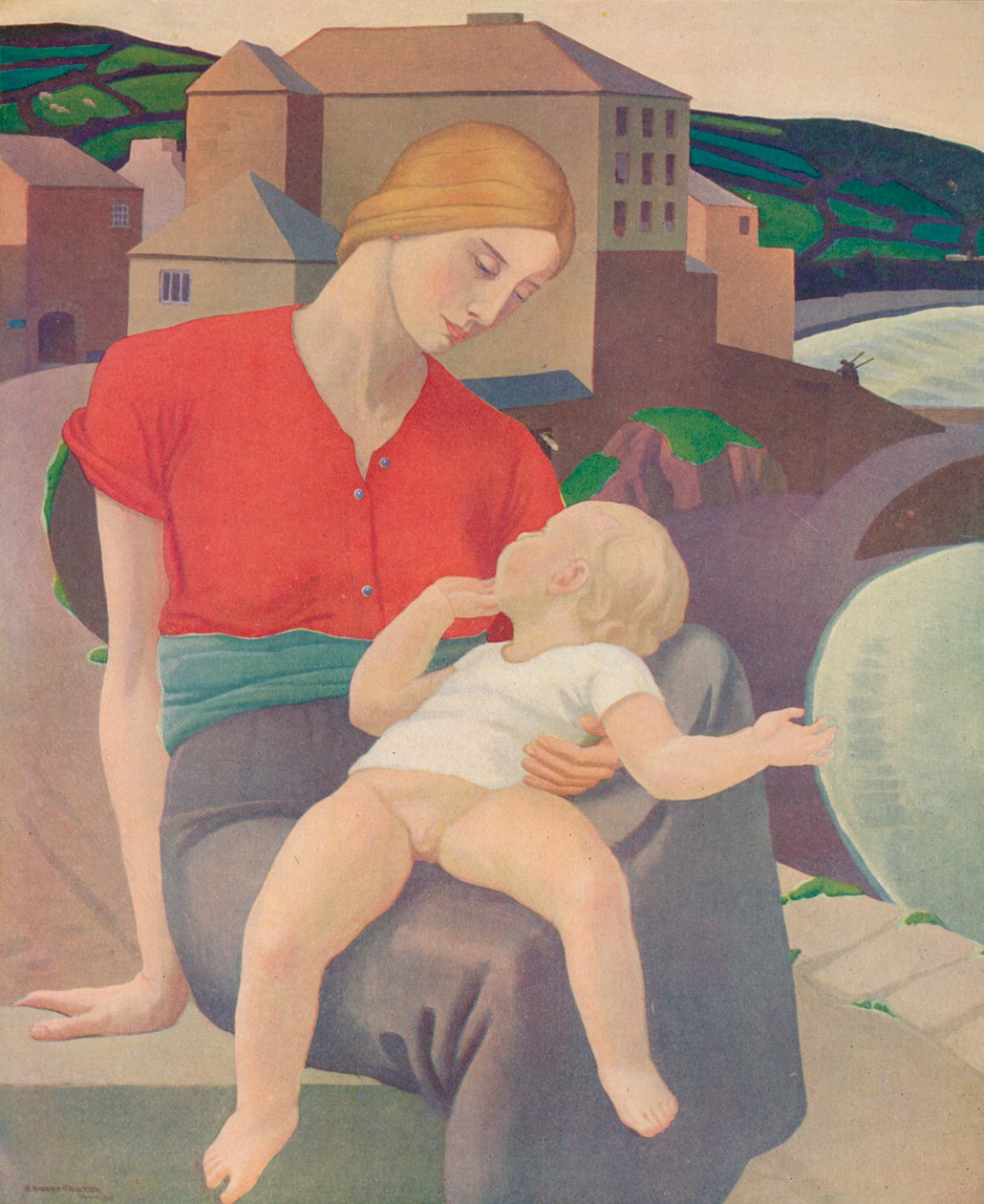 Havnens Jomfru, 1915, c1932 af Ernest Procter