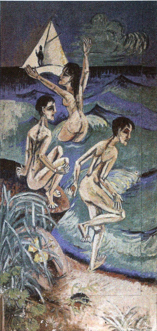 Badescener på Fehmarn af Ernst Ludwig Kirchner