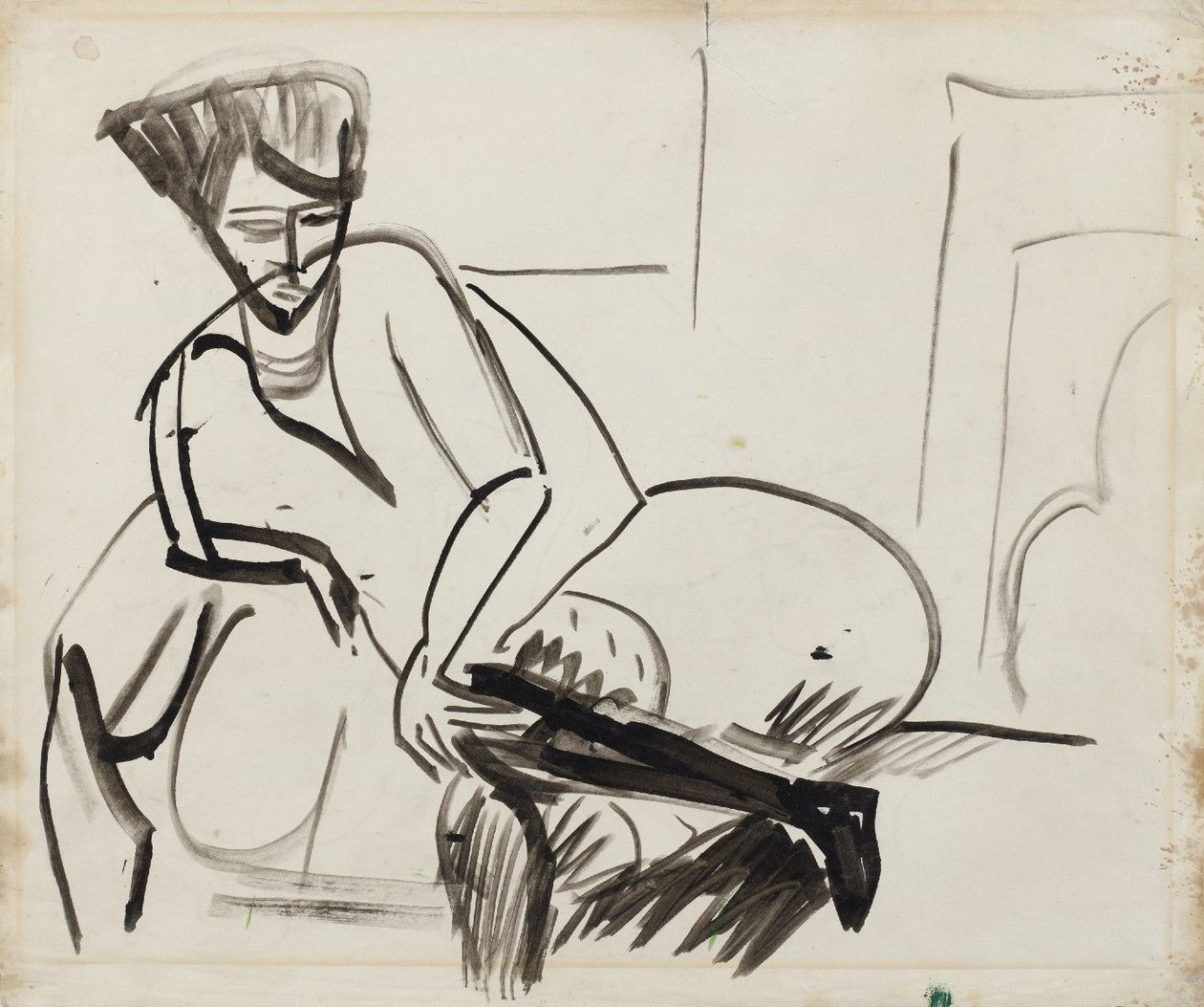 Kvinde i sofaen af Ernst Ludwig Kirchner