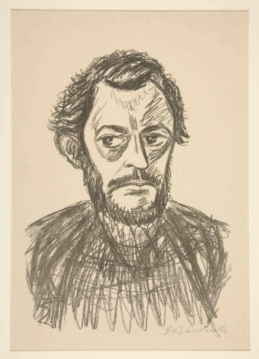 Selvportræt III (Selvportræt III) af Ernst Barlach