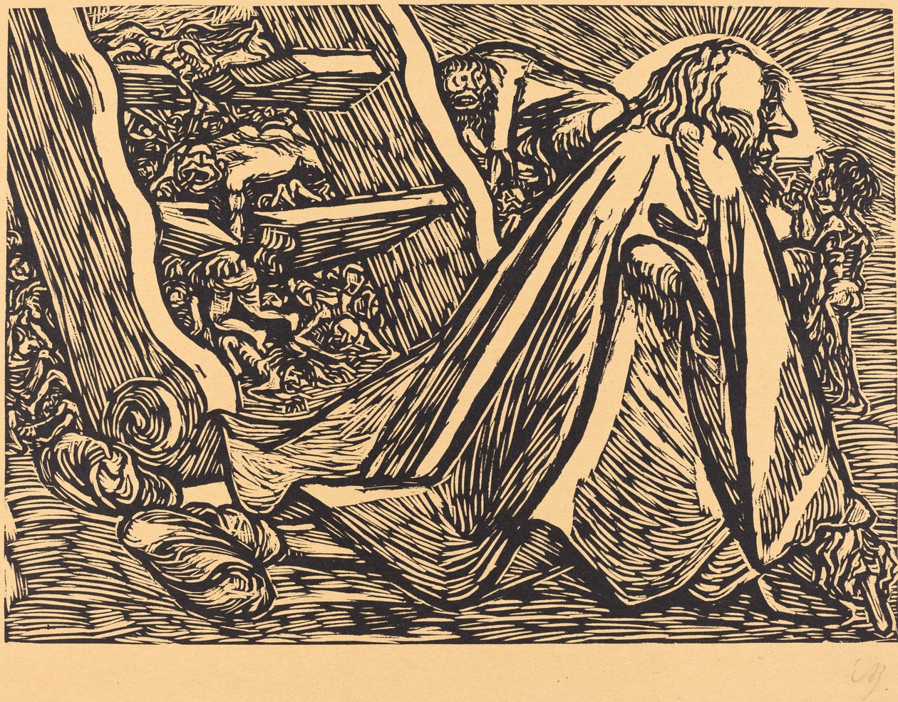 Den guddommelige tigger, 1921. af Ernst Barlach