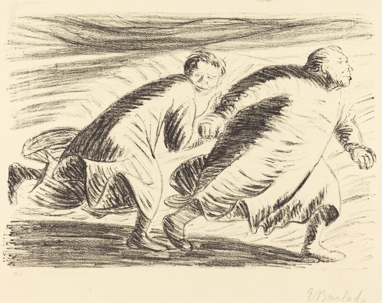 De flygtninge, 19161917. af Ernst Barlach