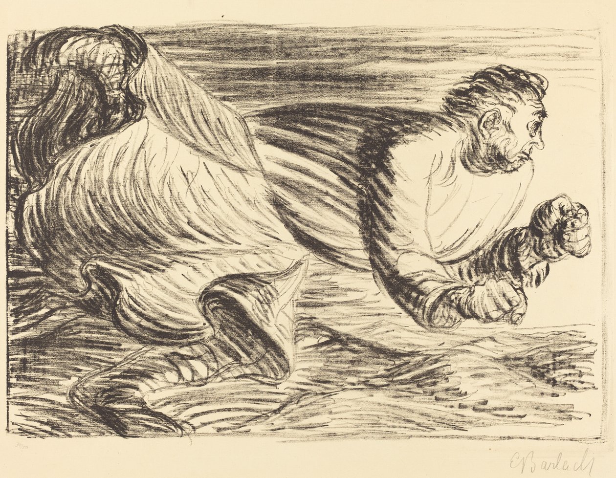 Den rasende barbar, ca. 19161917. af Ernst Barlach