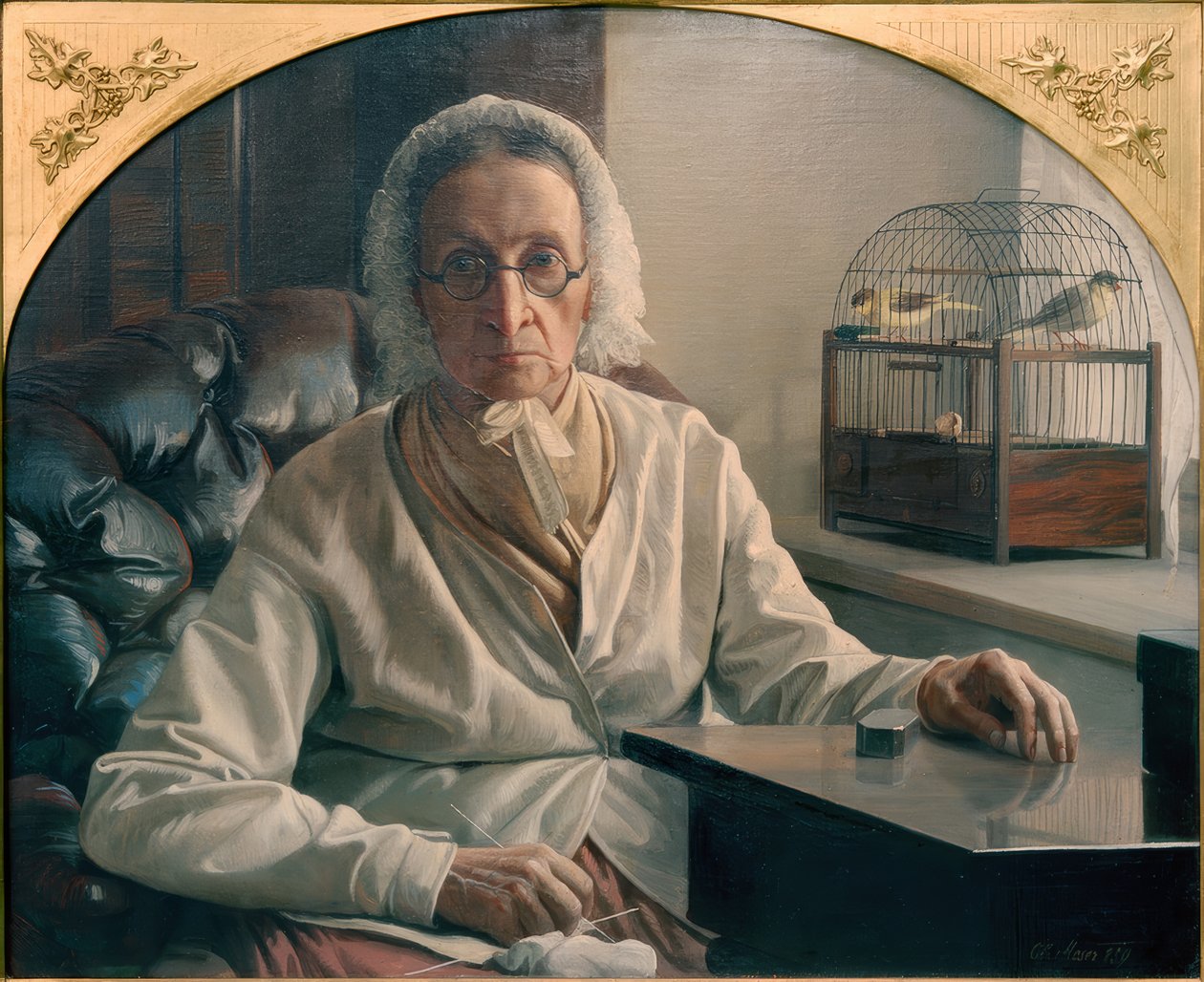 Portræt af kunstnerens mor af Ernst Christian Moser