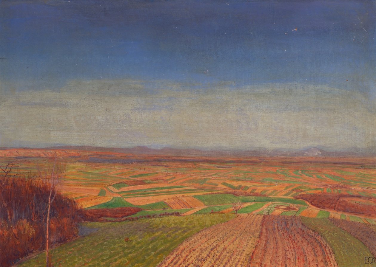 Marchfeld vom Bisamberg af Ernst Eck