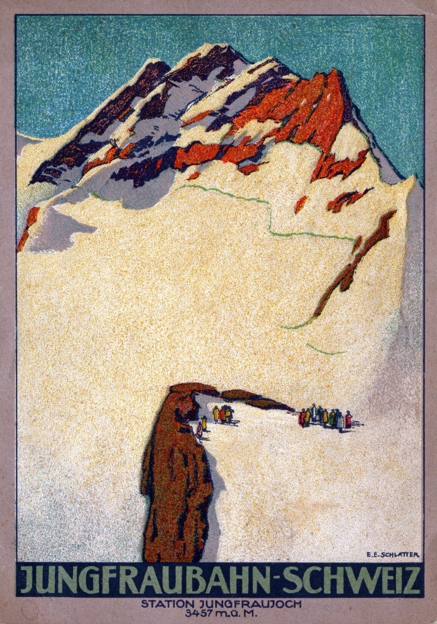 Jungfraujoch (illustration, ca. 1920-1930) af Ernst Emil Schlatter