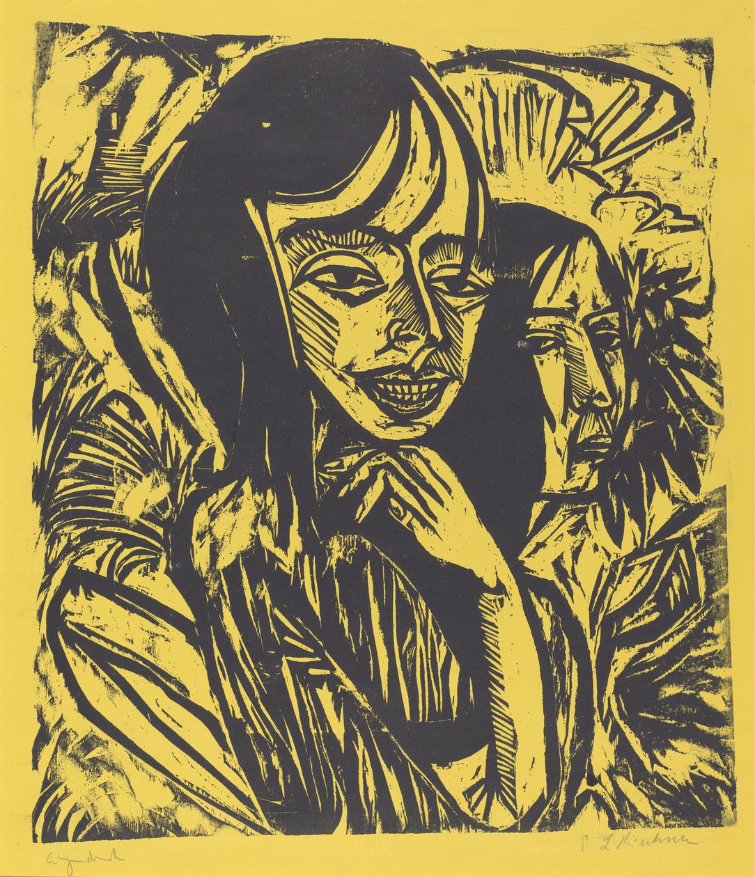 Femern Piger, 1913. af Ernst Ludwig Kirchner