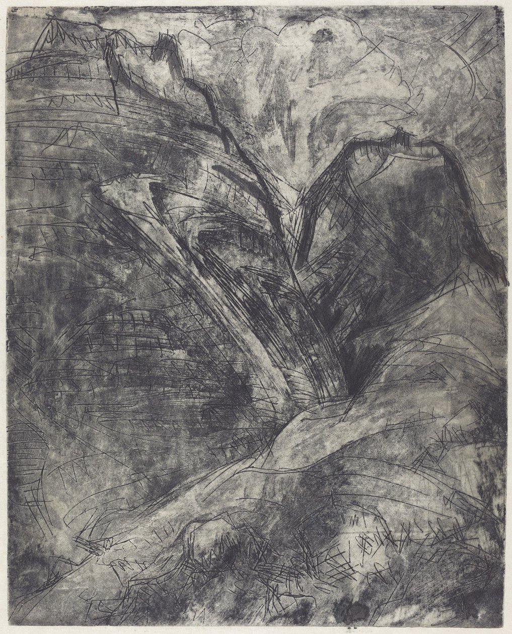 Bjerge Berge, 1920. af Ernst Ludwig Kirchner